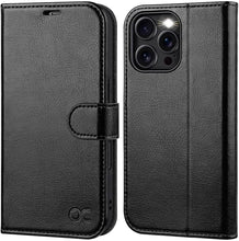 Load image into Gallery viewer, OCASE Compatible with iPhone 16 Pro Wallet Case, PU Leather Flip Folio Case with Card Holders RFID Blocking Kickstand [Shockproof TPU Inner Shell] Phone Cover 6.3 Inch 2024, Black
