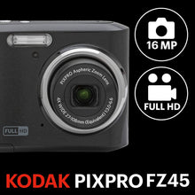 Load image into Gallery viewer, KODAK PIXPRO Friendly Zoom FZ45-BK 16MP Digital Camera with 4X Optical Zoom 27mm Wide Angle and 2.7&quot; LCD Screen (Black)
