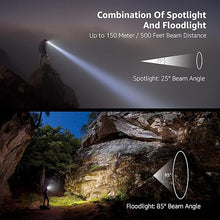 Load image into Gallery viewer, Lepro 320015 Battery Powered Headlamp - 1300Lux Super Bright LED Head Lamp with Red Light, IPX4 Waterproof Headlights for Outdoor Camping, Hiking, Hunting, Power Outages, Emergency, Hurricane, 2 Pack
