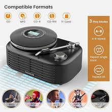 Load image into Gallery viewer, FANGOR Portable CD Player with Bluetooth Speaker Base 2 in 1 Home Desktop Audio Boombox Music Player Anti Shock Protection Headphones Jack TF Card
