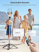 Load image into Gallery viewer, Selfie Stick &amp; Phone Tripod, All in 1 Selfie Stick Tripod with Remote, Phone Travel Tripod Stand for Video Recording, Live Streaming, Photograph, Group Photo, Vlog Compatible with All Cellphones
