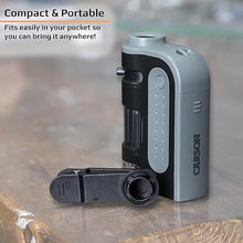 Load image into Gallery viewer, Carson MicroBrite Microscope Kit, 60x-120x LED Pocket Microscope for Adults or STEM Education, Pro Includes Adapter with CarsonCam Phone App Converts into Powerful Handheld Digital Microscope (MM-350)
