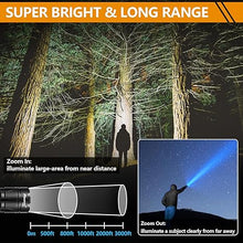 Load image into Gallery viewer, PHIXTON Flashlights Rechargeable LED High Lumens, Powerful 900,000 Lumen Flashlight, High Power Heavy Duty Red &amp; White Flash Lights, Double Source, for Men Gift Emergency Hiking Work
