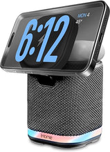 Load image into Gallery viewer, iHome Bluetooth Speaker with Wireless Charger, Charging Station with Color Changing Night Light - Dark Gray (iPBT50DG)

