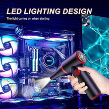 Load image into Gallery viewer, ATEngeus Compressed Air Duster, Stepless Speed Electric Air Duster, 100500RPM Cordless Air Duster with LED Light, Rechargeable Air Blower Replaces Canned Air, Keyboard Cleaner for Laptop, PC

