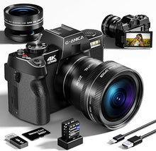 Load image into Gallery viewer, Digital Camera, 48MP Cameras for Photography with WiFi &amp; App Control, 4K Vlogging Camera for YouTube,Compact Camera,Perfect for Entry-Level Users and Beginners with Macro&amp;Wide Lens-32GB Card
