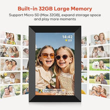 Load image into Gallery viewer, Frameo 10.1 Inch WiFi Digital Picture Frame with 32GB Memory, 1280 x 800 IPS Touch Screen Smart Electronic Photo Frame, Wall Mountable, Auto-Rotate, Share Photos/Videos Via Frameo App from Anywhere
