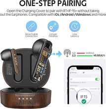 Load image into Gallery viewer, AIFA Wireless Earbuds Bluetooth 5.3 Headphones, Wooden Wireless Earphones 35 Hrs Playtime with Wireless Charging Case with Noise Cancelling Mic for Calls for TV Smart Phone Laptop Computer Sports
