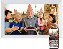 Load image into Gallery viewer, Digital Picture Frame WiFi, 15.6 Inch Frameo Digital Photo Frame, 32GB Memory, 1920*1080 IPS HD Touch Screen, Auto-Rotate, Share Pictures Video Instantly, Gift for Mom, Wedding, Birthday, Anniversary
