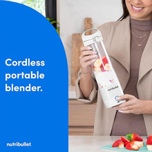 Load image into Gallery viewer, nutribullet Portable Blender, Cordless, 20oz Vessel, Personal Blender, USB-C Rechargeable, White, NBPB50100W
