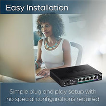 Load image into Gallery viewer, TRENDnet 5-Port Unmanaged 2.5G PoE+ Switch, Fanless, Compact Desktop Design, Metal Housing, 2.5GBASE-T Ports, IEEE 802.3bz, 55W PoE Budget, Black, TPE-TG350

