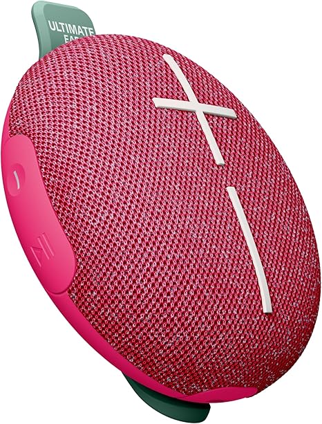 Ultimate Ears MINIROLL Ultra-Portable Waterproof Bluetooth Speaker, Big Bass, IP67 Dustproof, 131 ft (40 m) Range - Calming Pink