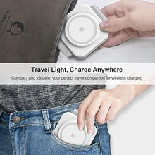 Load image into Gallery viewer, Wireless Charging Station for Apple Multiple Devices - 3 in 1 Foldable Magnetic Wireless Charger - Travel Charging Pad for iPhone 16 15 14 13 12 Pro Max Plus Watch &amp; AirPods (White)
