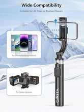 Load image into Gallery viewer, Selfie Stick &amp; Phone Tripod, All in 1 Selfie Stick Tripod with Remote, Phone Travel Tripod Stand for Video Recording, Live Streaming, Photograph, Group Photo, Vlog Compatible with All Cellphones
