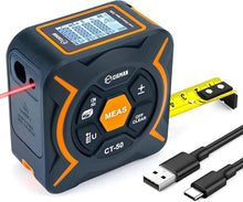 Load image into Gallery viewer, CIGMAN 2-in-1 Laser Tape Measure, 164Ft Laser Measurement and 9.8Ft Tape Measure, with Backlit LCD Screen, Laser Distance Meter with FT/INCH/M/CM Units
