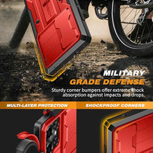 Load image into Gallery viewer, TONGATE for Samsung Galaxy S25 Ultra Case, [Built-in Slide Camera Cover &amp; Screen Protector] [2 Front Frames] Full-Body Heavy Duty Shockproof S25 Ultra Phone Case with Stand &amp; Belt Clip Holster, Red
