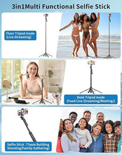 Load image into Gallery viewer, 70.8&quot; Selfie Stick Tripod &amp; Phone Tripod, Cellphone Tripod with Remote and Phone Stand, Travel Tripod for iPhone, Tripod for Camera and Phone,Phone Holder for Video Recording
