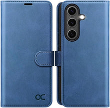 Load image into Gallery viewer, OCASE Compatible with Galaxy S25 Wallet Case, PU Leather Flip Folio Case with Card Holders RFID Blocking Kickstand [Shockproof TPU Inner Shell] Protective Phone Cover 6.2 Inch 2025, Light Blue
