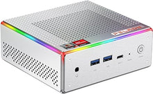 Load image into Gallery viewer, PELADN Gaming Mini PC, AMD Ryzen 7 7840HS (8C/16T, Up to 5.1GHz) Radeon 780M 32GB DDR5 5600Mhz RAM, 1TB SSD, 4K HD, BT5.2, Dual HDMI, WiFi6 2.4G/5G, Business Small Desktop PC RGB Light
