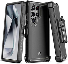 Load image into Gallery viewer, M MYBAT PRO Maverick Series for Samsung Galaxy S25 Ultra Case with Belt Clip Holster, 6.9 inch, Heavy Duty Military Grade Drop Protective Case with 360° Rotating Stand (No Screen Protector) Black
