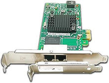 Load image into Gallery viewer, Gigabit Dual Ethernet Server PCIe2.0 x1,1Gb Network Card(NIC) with 2X RJ45 Ports Compatible with Intel LAN Adapter I350T2V2BLK Support Windows 10/Windows Server 2016/Linux/VMware
