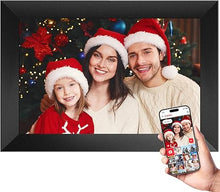 Load image into Gallery viewer, Frameo 10.1 Inch Digital Picture Frame, 1280x800 HD IPS Touch Screen Photo Frame Electronic, Smart WiFi Digital Photo Frame Easy to Share Photos/Videos via Frameo APP - Black
