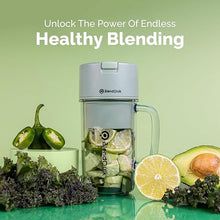 Load image into Gallery viewer, Personal Portable Blender For Shakes &amp; Smoothies, Leakproof &amp; Stylish Portable Mason Jar Shaker, Rechargeable Mini Blender with 10-Blade Blending System 14oz, Green
