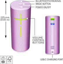 Load image into Gallery viewer, Ultimate Ears MEGABOOM 4 Portable Waterproof Bluetooth Speaker with Powerful 360-Degree Sound and Thundering Bass, Floating Speaker with 20-Hour Battery and 147ft (45m) Range - Lilac
