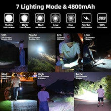 Load image into Gallery viewer, WUBEN C2 Flashlights USB C Rechargeable, 2000 High Lumens Tactical Flashlights with 7 Modes Flash Light, Pocket LED Flashlight with IP68 Waterproof for Emergencies, Outdoor, Camping
