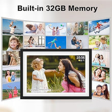 Load image into Gallery viewer, Digital Picture Frame WiFi, 10.1 Inch WiFi Digital Picture Frame with 1280x800 IPS HD Touch Screen, Smart Digital Photo Frame with 32GB Storage, Wall Mountable, Auto-Rotate, Warmest Gifts for Mom
