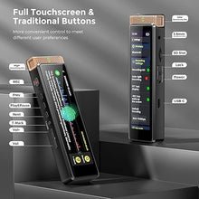 Load image into Gallery viewer, 136GB Digital Voice Recorder with Playback, Innioasis R1 Full Touchscreen Voice Recorder with AI Intelligent Transcription and Bluetooth, Voice Activated Sound Audio Recorder Device with Mic (Gold)
