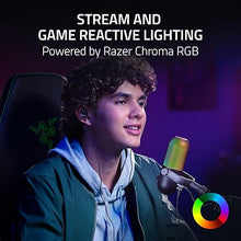 Load image into Gallery viewer, Razer Seiren V3 Chroma RGB USB Microphone: Stream &amp; Game Reactive Lighting - Tap-to-Mute Sensor - Condenser Mic - Digital Gain Limiter &amp; Shock Absorber - PC, Discord, OBS Studio, XSplit - Black
