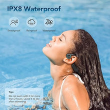 Load image into Gallery viewer, AGPTEK Waterproof MP3 Player with Bluetooth 5.3 for Swimming, X15 32GB Non-in-Ear Bone Conduction Headphones for Running, Cycling, Sports
