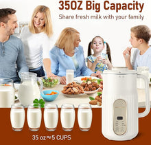 Load image into Gallery viewer, Nut Milk Maker, AlfaBot N2 Automatic Almond Milk Machine for Homemade Plant-Based Milk, Oat, Soy, Yogurt, 5 Modes/35OZ Big Capacity Soy Milk Maker with Delay Setting and Self Cleaning
