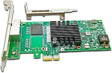 Load image into Gallery viewer, Gigabit Dual Ethernet Server PCIe2.0 x1,1Gb Network Card(NIC) with 2X RJ45 Ports Compatible with Intel LAN Adapter I350T2V2BLK Support Windows 10/Windows Server 2016/Linux/VMware
