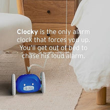 Load image into Gallery viewer, CLOCKY Extra Super Loud Alarm Clock for Heavy Sleepers Adults Kids Teens Bedroom, Move Jump Roll Run Away Easy to Set Smart Digital Alarm Clock on Wheels -Funny Gag Gift (Navy)
