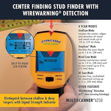 Load image into Gallery viewer, Zircon MultiScanner A250 All-In-One Stud Finder/Metal Detector/Live AC Wire Detection and Scanner,Yellow
