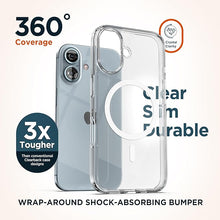 Load image into Gallery viewer, ENCASED Clear Case with Grip for iPhone 16 Plus (2024) Set Includes Silicone Magnetic Phone Holder (Compatible with MagSafe)
