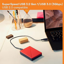 Load image into Gallery viewer, WD 6TB My Passport, Portable External Hard Drive, Red, Backup Software with Defense Against ransomware, and Password Protection, USB 3.1/USB 3.0 Compatible - WDBR9S0060BRD-WESN
