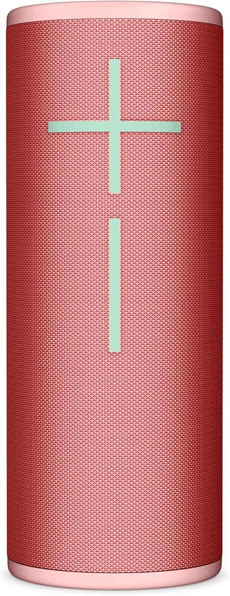 Ultimate Ears MEGABOOM 4 Portable Waterproof Bluetooth Speaker with Powerful 360-Degree Sound and Thundering Bass, Floating Speaker with 20-Hour Battery and 147ft (45m) Range - Raspberry