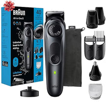 Load image into Gallery viewer, Braun All-in-One Style Kit Series 5 5490, 9-in-1 Trimmer for Men with Beard Trimmer, Body Trimmer for Manscaping, Hair Clippers &amp; More, Ultra-Sharp Blade, 40 Length Settings, Waterproof
