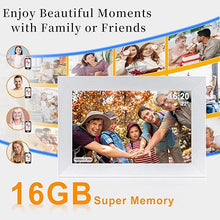 Load image into Gallery viewer, Frameo Digital Picture Frame WiFi -10.1 Inch Digital Photo Frame, 16GB Memory, 1280 * 800 HD Touch Screen, Auto-Rotate, Pictures Videos Instantly, Wedding,Supports SD Card and USB Flash Drive-White
