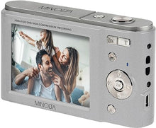 Load image into Gallery viewer, Minolta MND20 44 MP / 2.7K Ultra HD Digital Camera (Silver)
