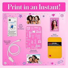Load image into Gallery viewer, KODAK Barbie x Step Slim Wireless Instant Portable Photo Mobile Printer – Full Color Prints in Zink 2x3” Sticky-Backed Photos from iOS &amp; Android Devices via Bluetooth in The App – Signature Style
