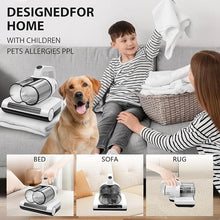 Load image into Gallery viewer, 2024 New Mattress Vacuum Cleaner with Dual Cup Five-Cone Multi-Layer Filtration Tech, Anti-allergen Bed Vacuum with UV and High Heating, 16Kpa 400W Powerful Suction for Bed Couch Sofa Carpet
