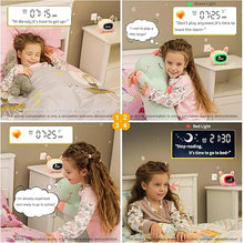 Load image into Gallery viewer, Alarm Clock for Kids,Ok to Wake Clock,Sleep Training Clock with Night Light &amp; Sound Machine, Cute Kawaii Alarm Clock for Birthday Gift Boy Girls Toddlers Bedrooms
