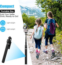 Load image into Gallery viewer, 71&quot; Tall Selfie Stick Tripod Quadripod with Remote &amp; with 360° Ballhead, Aluminum Alloy Extendable Cell Phone Tripod Stand, Travel Tripod Phone Holder Compatible with iPhone/GoPro

