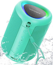 Load image into Gallery viewer, Portable Bluetooth Speaker with Lights,Powerful Crystal Clear Sound,IPX5 Waterproof,All Day Playtime,AUX&amp;TF-Card Input,Bluetooth 5.3,TWS Paring,Small Wireless Speaker for Outdoor,Gift Ideas (Teal)
