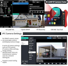 Load image into Gallery viewer, Rsrteng CCTV Tester 4K 12MP IP Camera Tester POE++ Max 90W POE Camera Tester 8&quot; 1920x1200 IPS Touch Screen 1CH SFP Module WiFi Network Tools Cable Tester POE Detection Power Management APP Update
