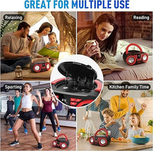 Load image into Gallery viewer, Pyle Portable CD Player Bluetooth Boombox Speaker - AM/FM Stereo Radio &amp; Audio Sound, Supports CD-R-RW/MP3/WMA, USB, AUX, Headphone, LED Display, AC/Battery Powered, Red Black - PHCD22.5
